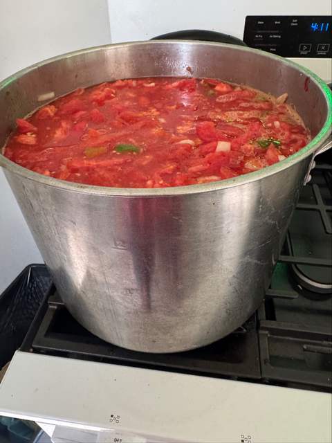 New batch of stewed tomatoes