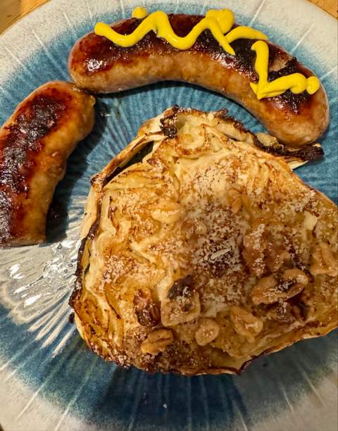 Cabbage Steak and Brats