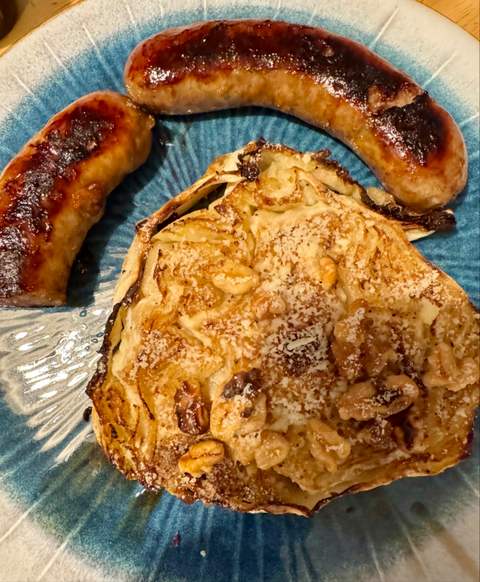 Brats and Cabbage Steak