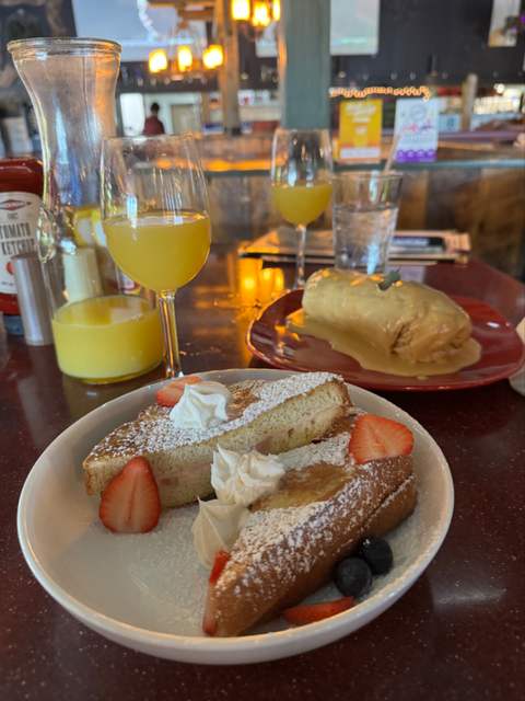 Stuffed French toast and burrito