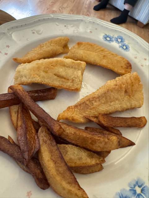 Fresh walleye and fries