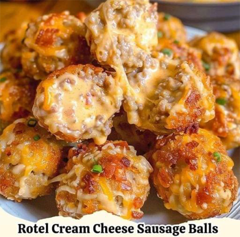 Rotel Cream Cheese Sausage Balls